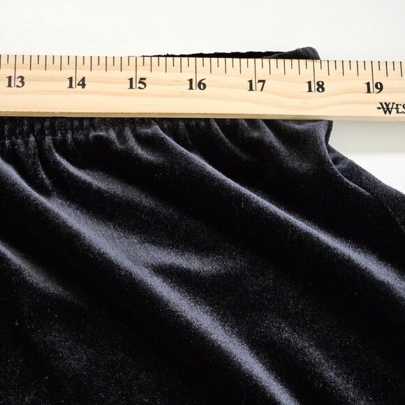 Coldwater Creek Pants Women XL Black Velvet Comfort Stretch Pull On Goth Witchy - Picture 4 of 15